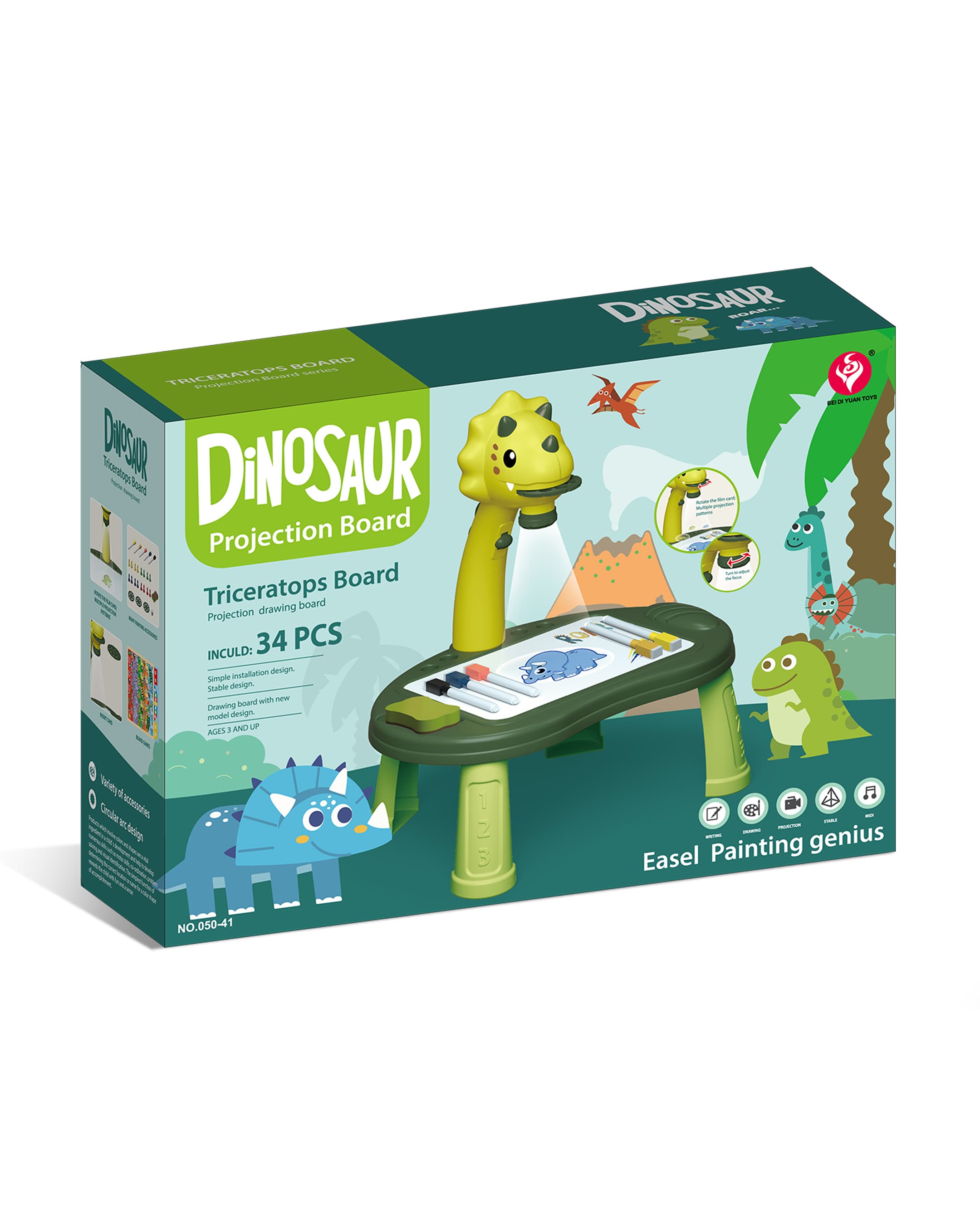 Babies & more Dinosaur Projection Writing Board - Multicolor