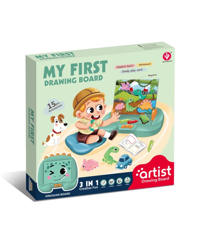 Babies & more Magnetic Drawing Board - Blue - Multicolor thumbnail 1