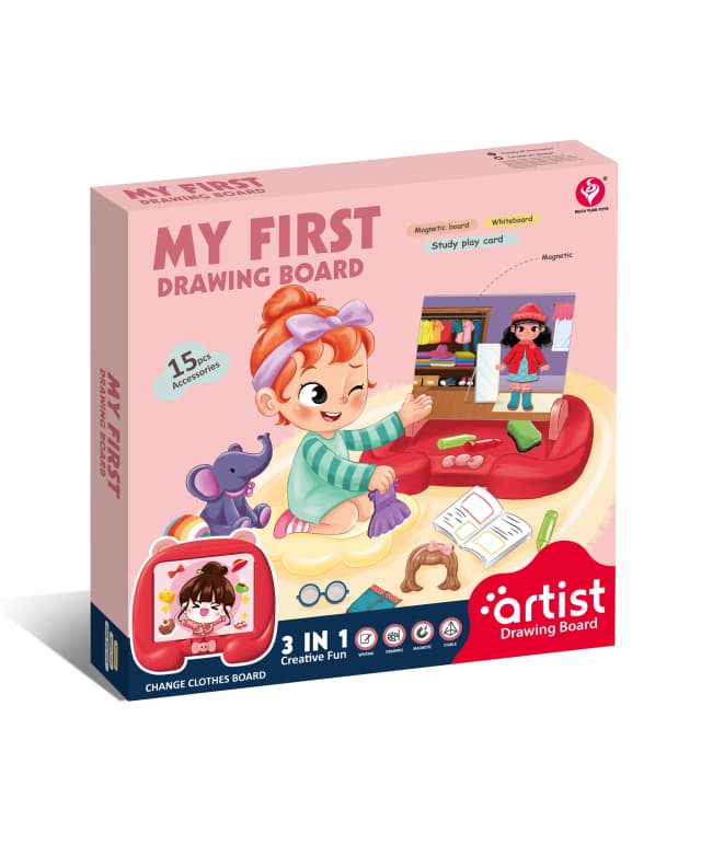 Babies & more Magnetic Drawing Board- Red - Multicolor thumbnail 1