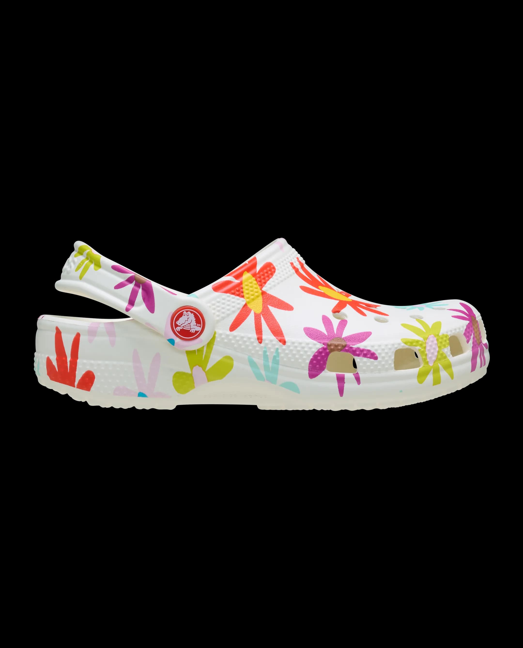 Crocs Kids' Classic Crafted Daisy Clog White