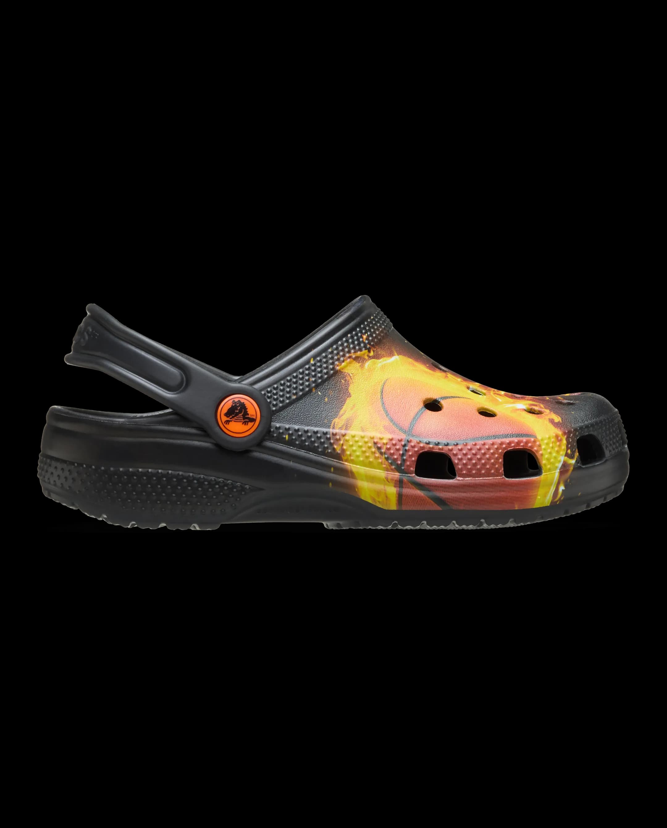 Crocs Kids' Classic Flaming Bball Clog Black