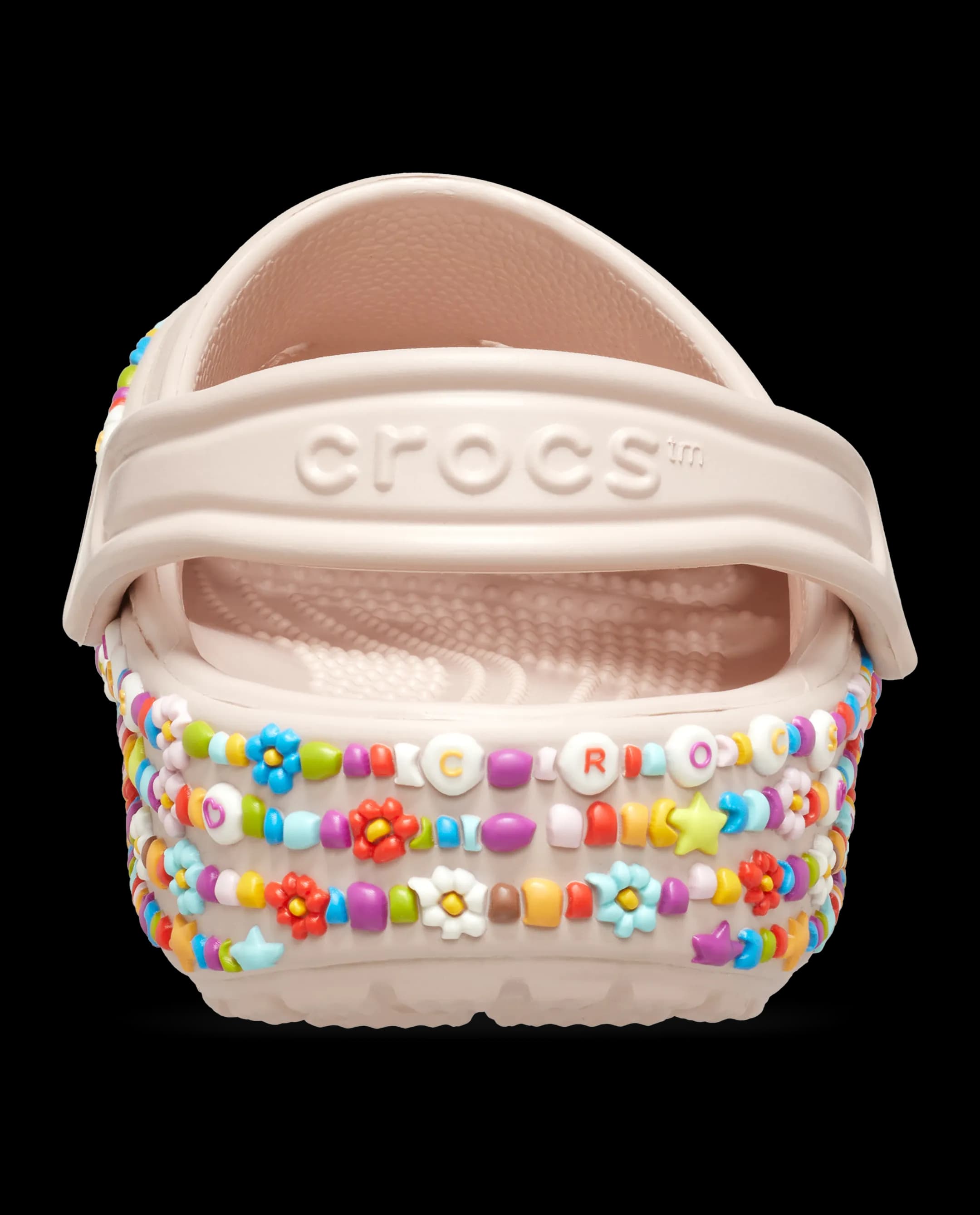 Crocs Toddlers' Classic Beaded Band Clog Pink thumbnail 7