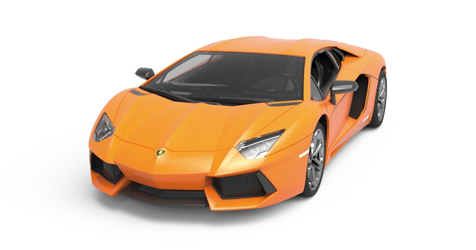 Rw Lamborghini Adventador 1:24 Rc Car - Orange & Green thumbnail 2