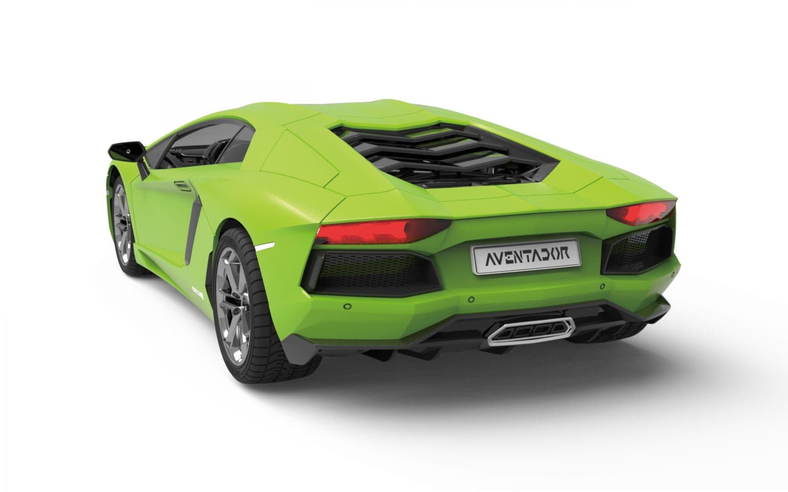Rw Lamborghini Adventador 1:24 Rc Car - Orange & Green thumbnail 3