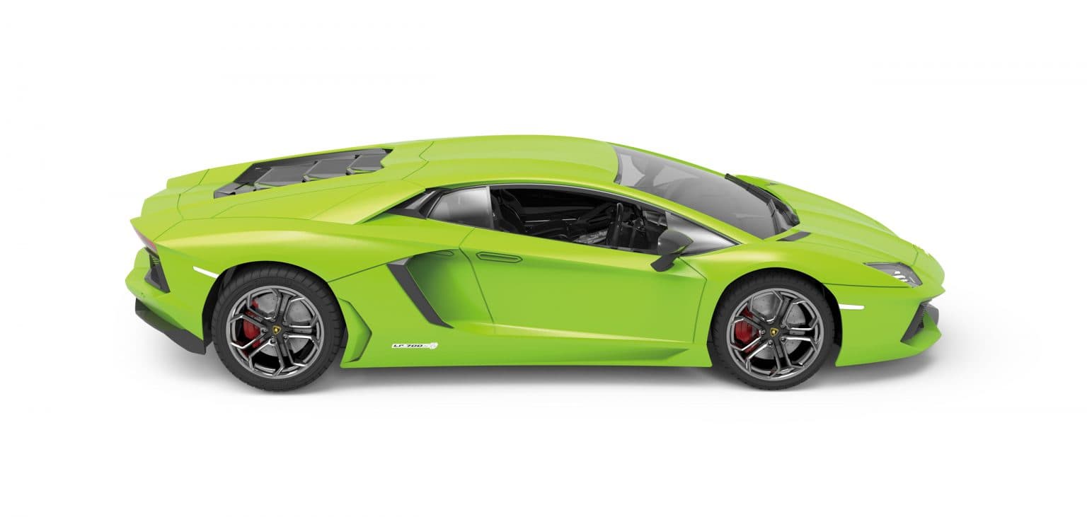 Rw Lamborghini Adventador 1:24 Rc Car - Orange & Green thumbnail 4