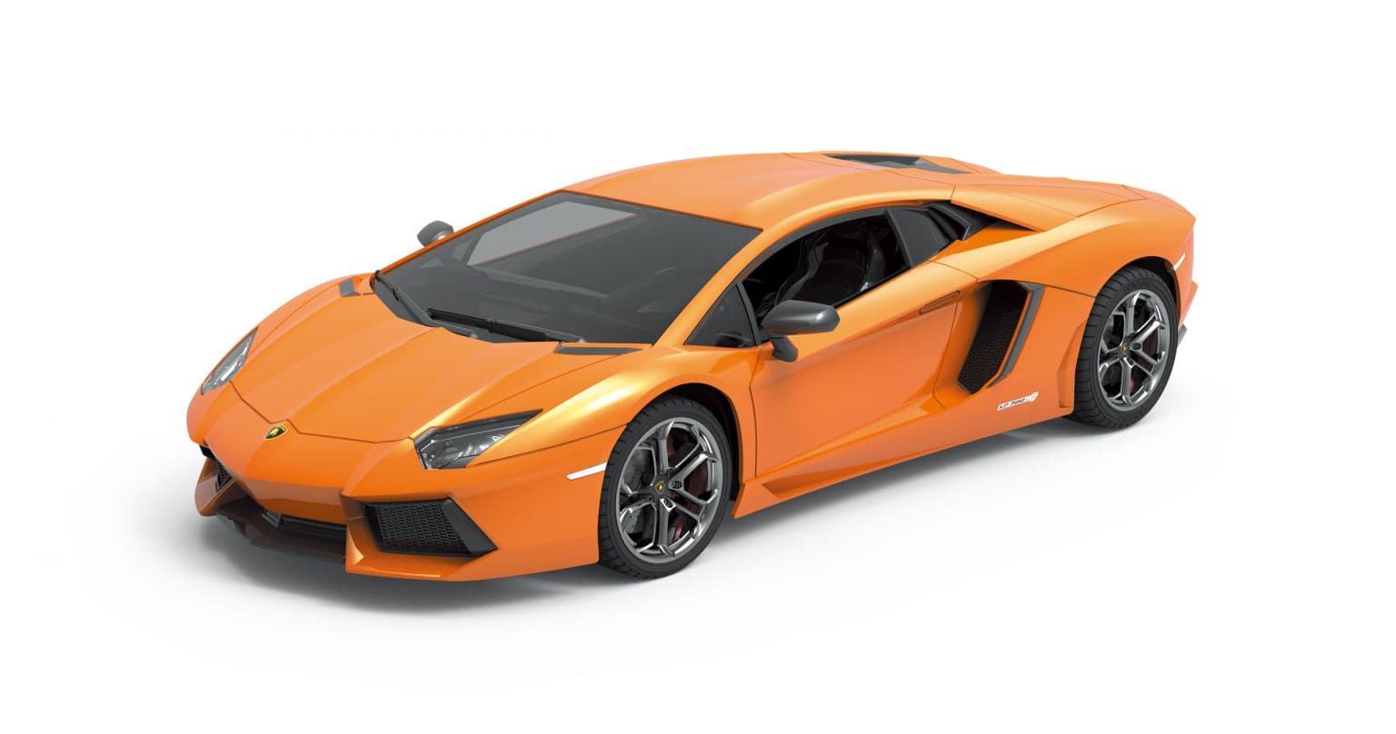 Rw Lamborghini Adventador 1:24 Rc Car - Orange & Green thumbnail 5