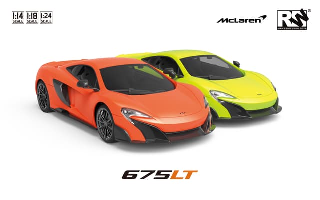 Rw Mclaren 675Lt 1:24 Rc Car - Orange & Green thumbnail 1