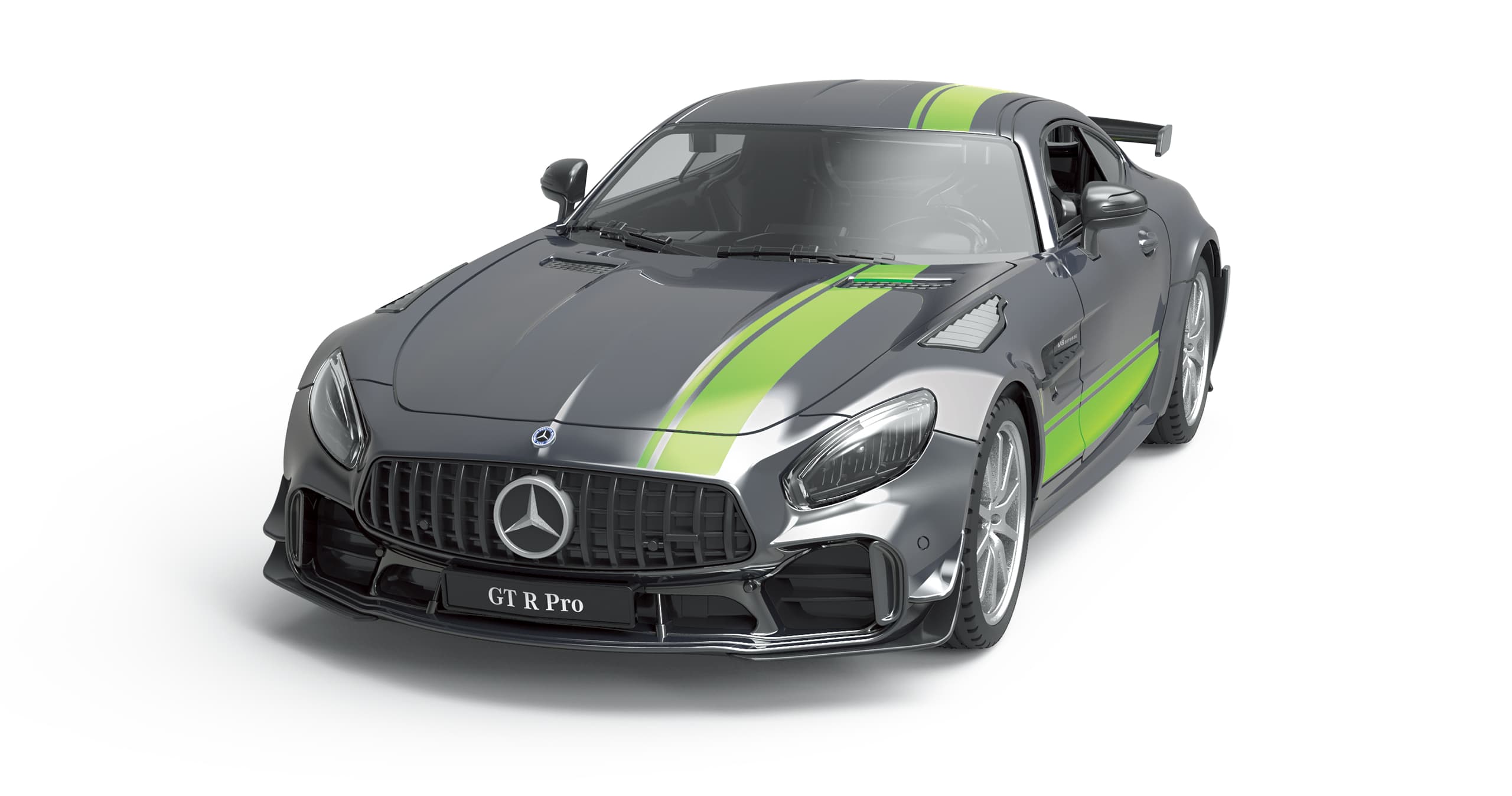Rw Mercedes 1:16 Rc Car - Grey & Green thumbnail 2