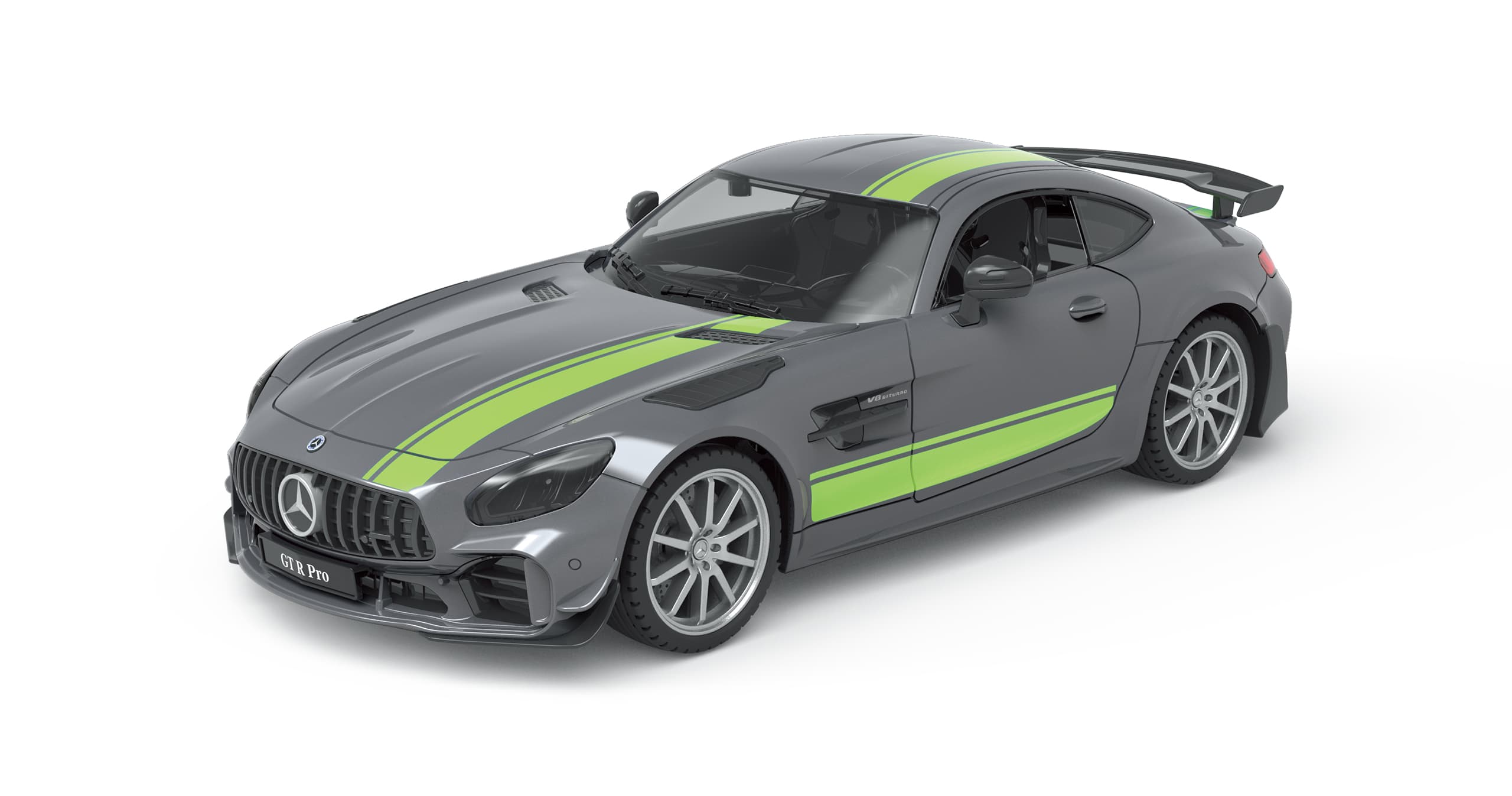 Rw Mercedes 1:16 Rc Car - Grey & Green thumbnail 5