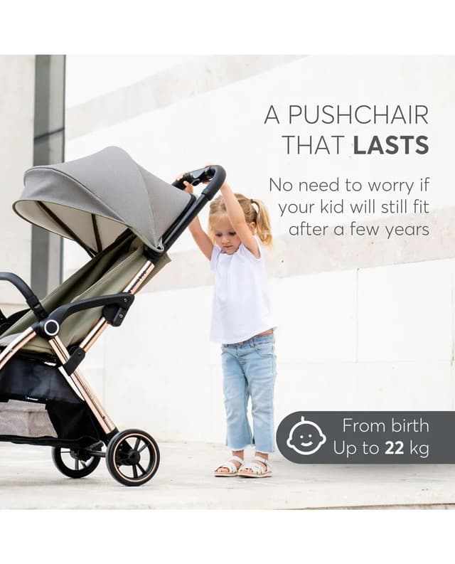 Kikkaboo Autofolding pushchair Eden Beige thumbnail 2
