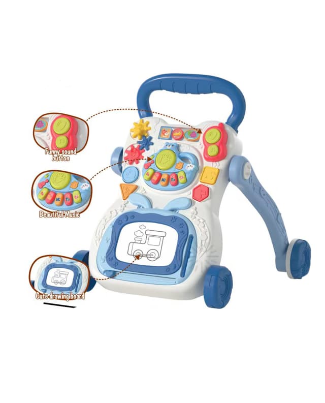 Babies & more Baby Walker With Music - Blue - Multicolor thumbnail 1