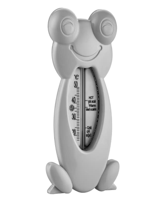 Babyjem Frog Bath & Room Thermometer For Babies, Newborn, Grey, 0 Months+ thumbnail 1