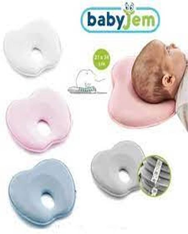 Babyjem Flat Head Pillow, 0-6 Months, Blue thumbnail 4