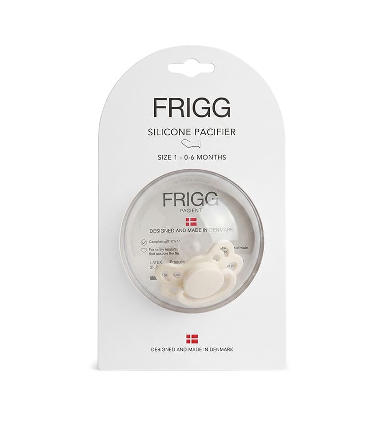 FRIGG Butterfly Anatomical Silicone Baby Pacifier 0-6M 1-Pack Cream - Size 1