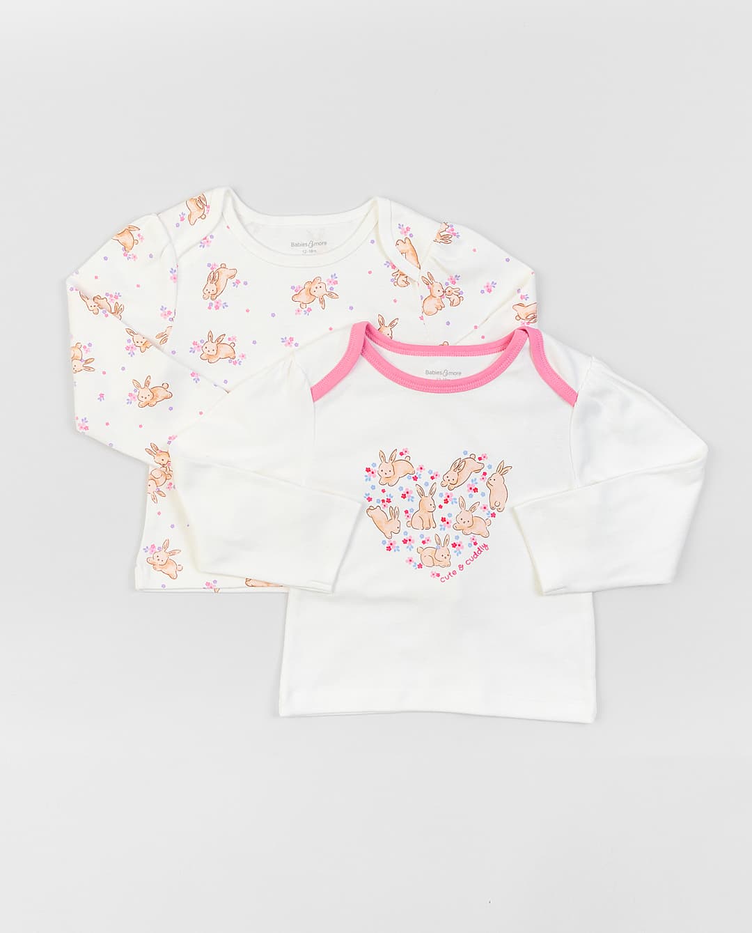 Babies and More Pack of 2 T-Shirt - Off White