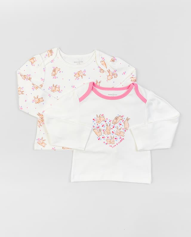 Babies and More Pack of 2 T-Shirt - Off White thumbnail 1