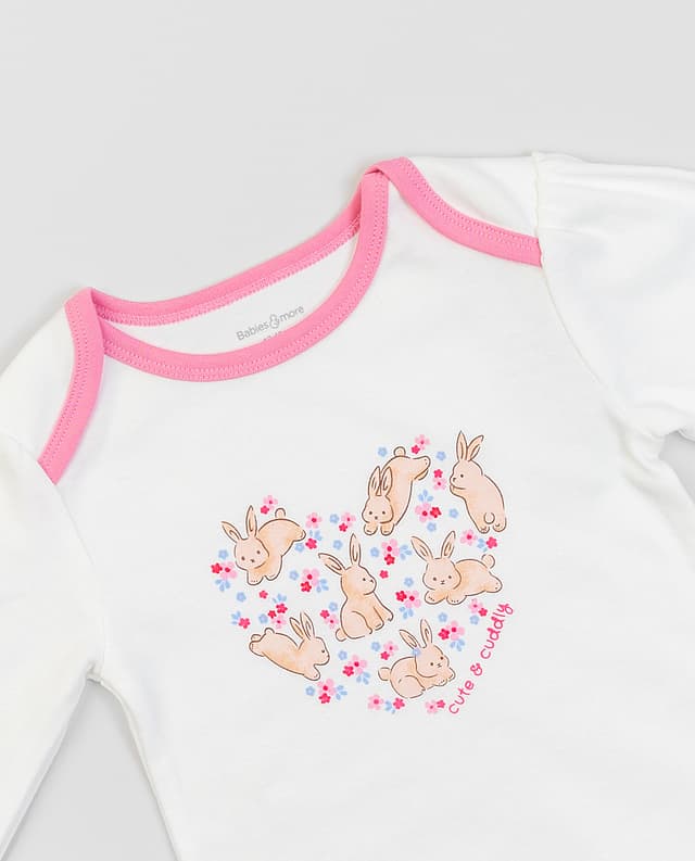 Babies and More Pack of 2 T-Shirt - Off White thumbnail 3