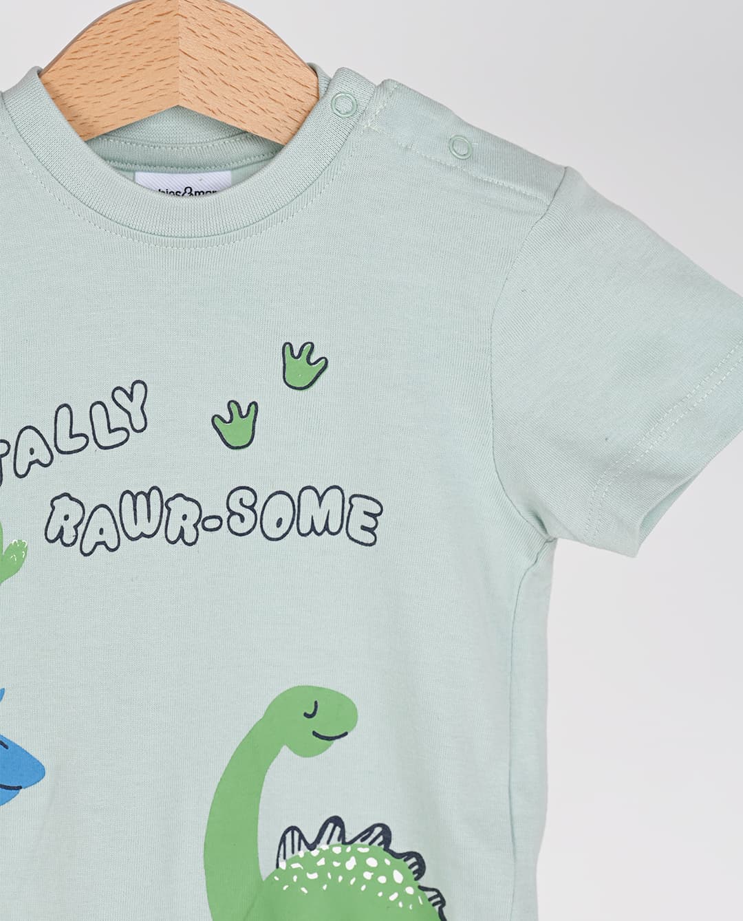 Babies and More 3 Peace Set Solid Graphic and All Over Print Blue