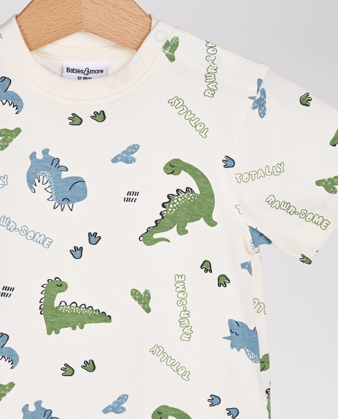Babies and More 3 Peace Set Solid Graphic and All Over Print Blue
