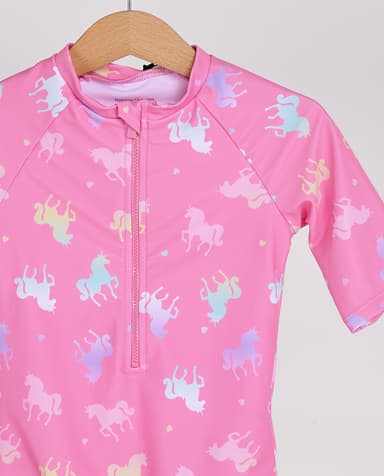 Babies and More Multicolor Unicorn Print Swimsuit - Blue thumbnail 2