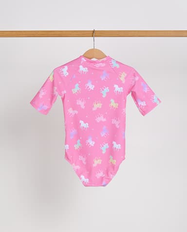 Babies and More Multicolor Unicorn Print Swimsuit - Blue thumbnail 3
