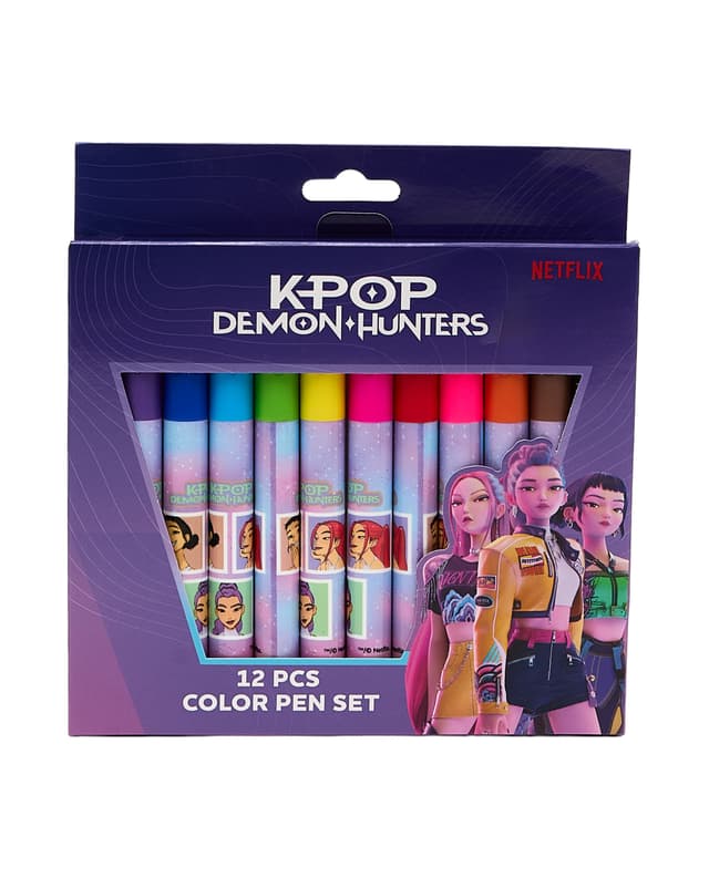 Netflix Kpop Stationery 12Pcs Color Pen Set thumbnail 1