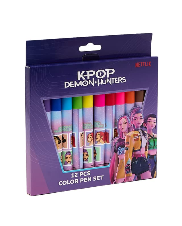 Netflix Kpop Stationery 12Pcs Color Pen Set thumbnail 3