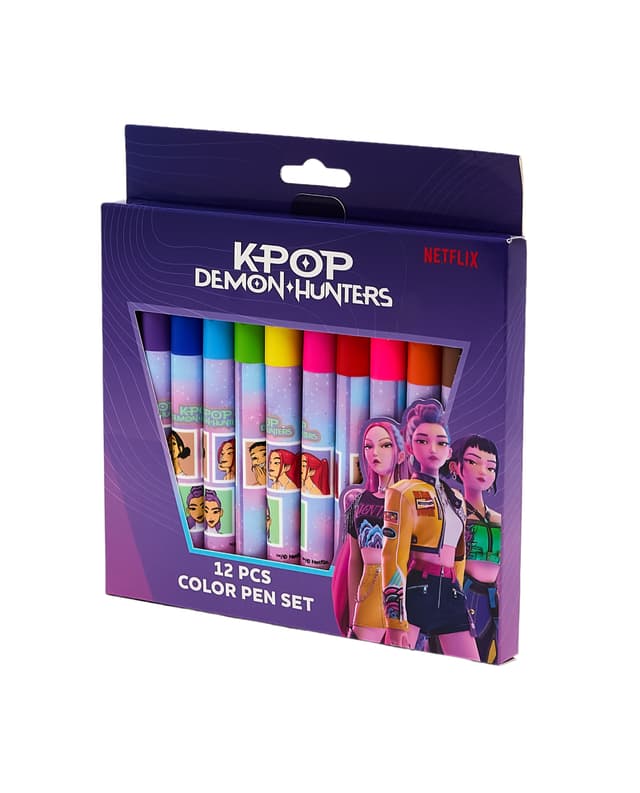 Netflix Kpop Stationery 12Pcs Color Pen Set thumbnail 4
