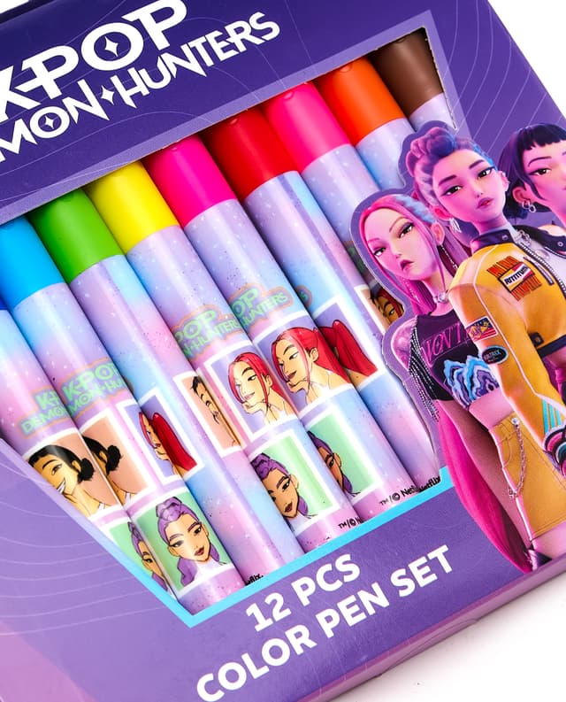 Netflix Kpop Stationery 12Pcs Color Pen Set thumbnail 5