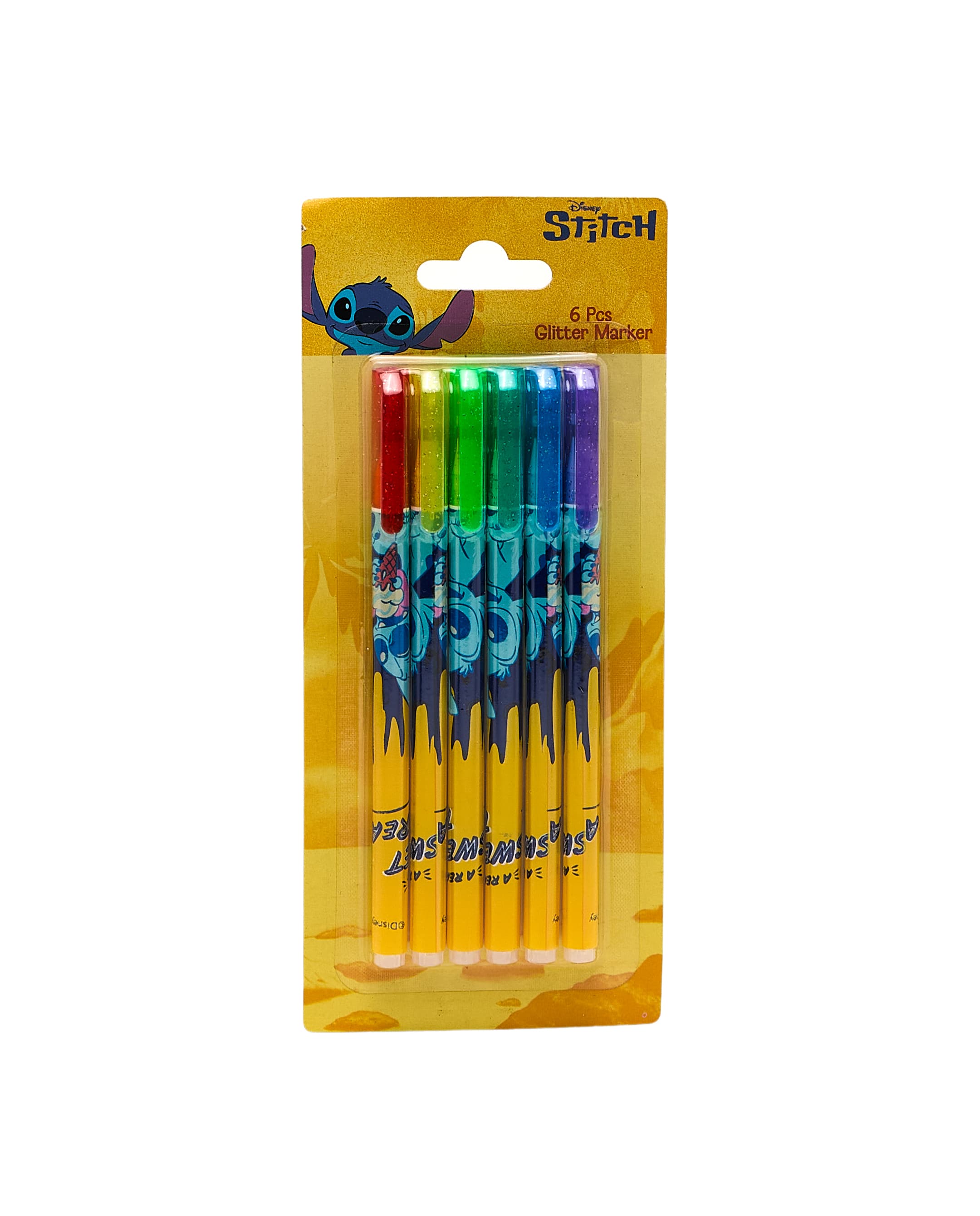 Disney Stitch Stationery 6Pcs Glitter Marker
