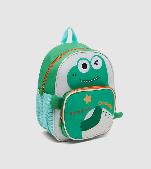 Kids 3D Bag- Green & White- Crocodile thumbnail 2