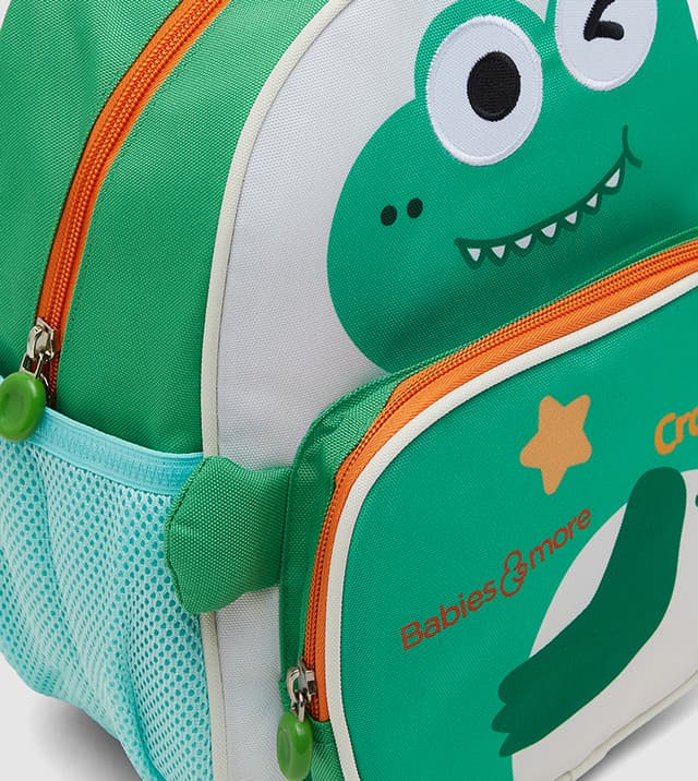 Kids 3D Bag- Green & White- Crocodile thumbnail 4
