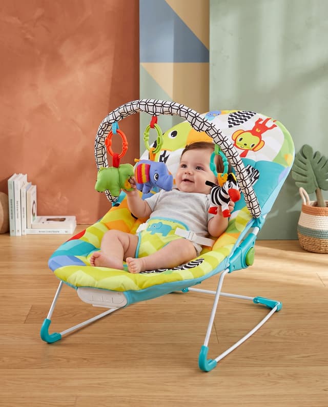 Strawberry Baby Bouncer - Blue/red thumbnail 1