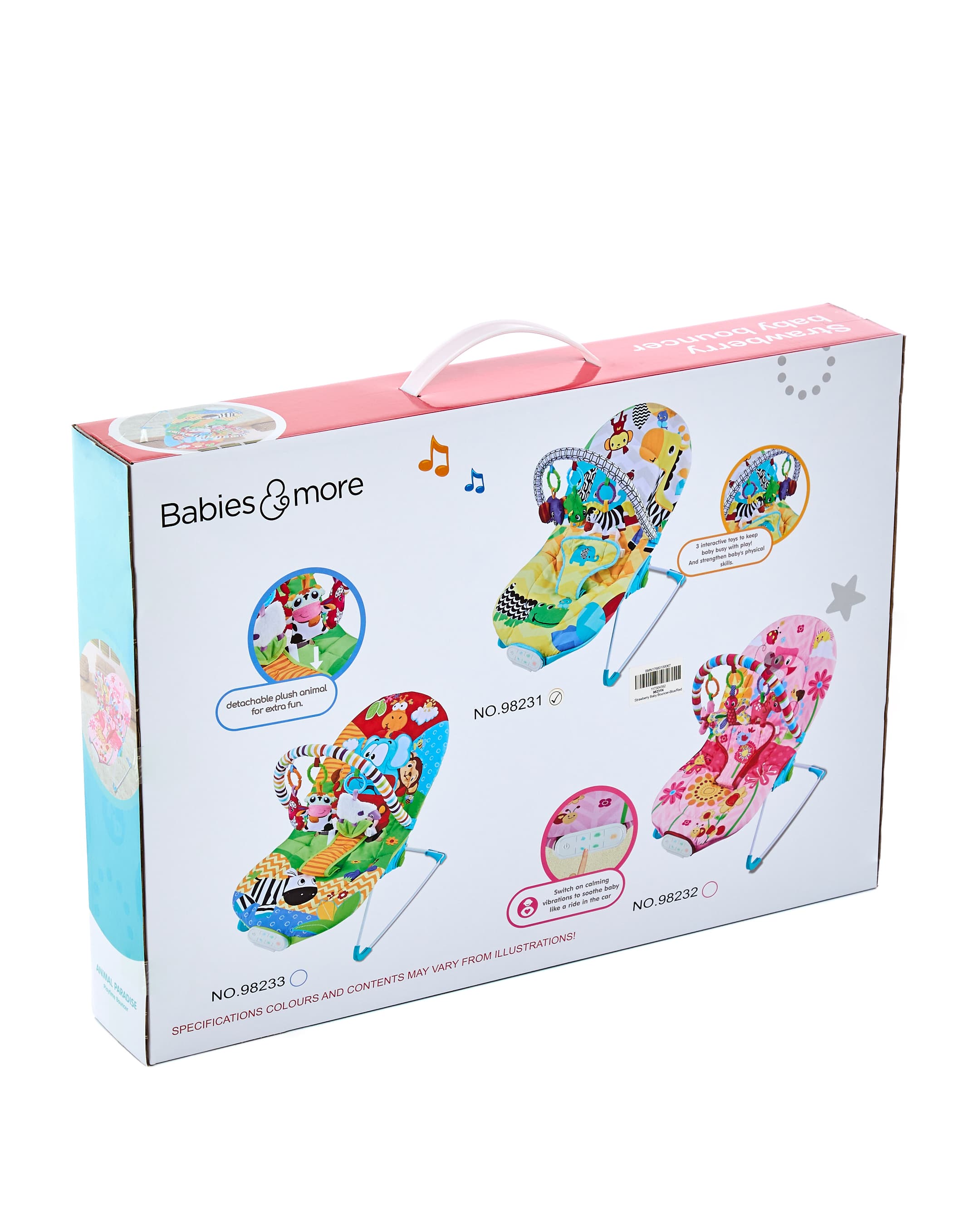 Strawberry Baby Bouncer - Blue/red