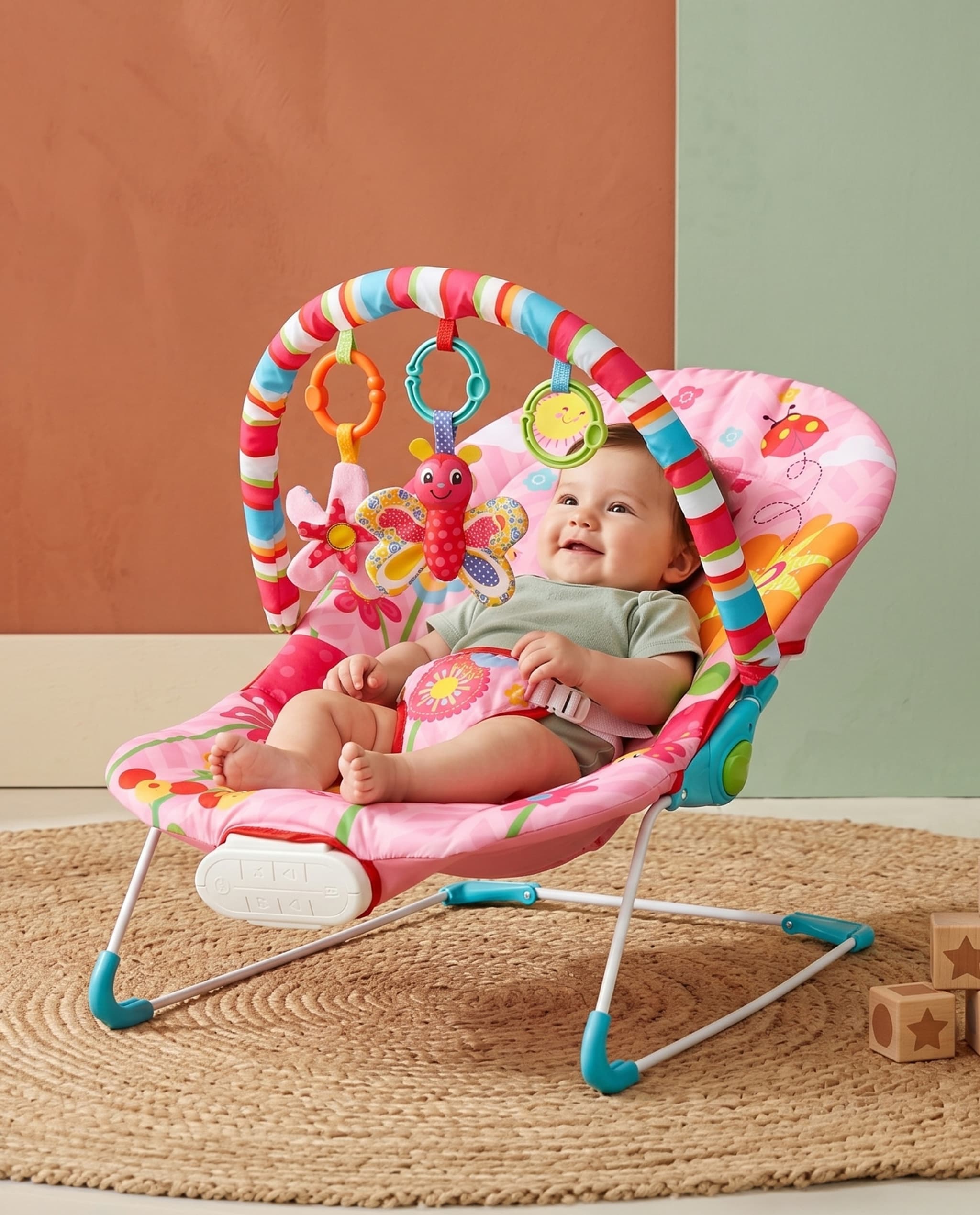 Strawberry Baby Bouncer - Pink