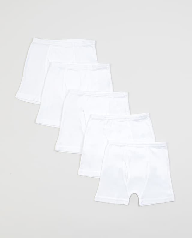 Babies and More Boys Boxers- Pack of 5 - White thumbnail 1