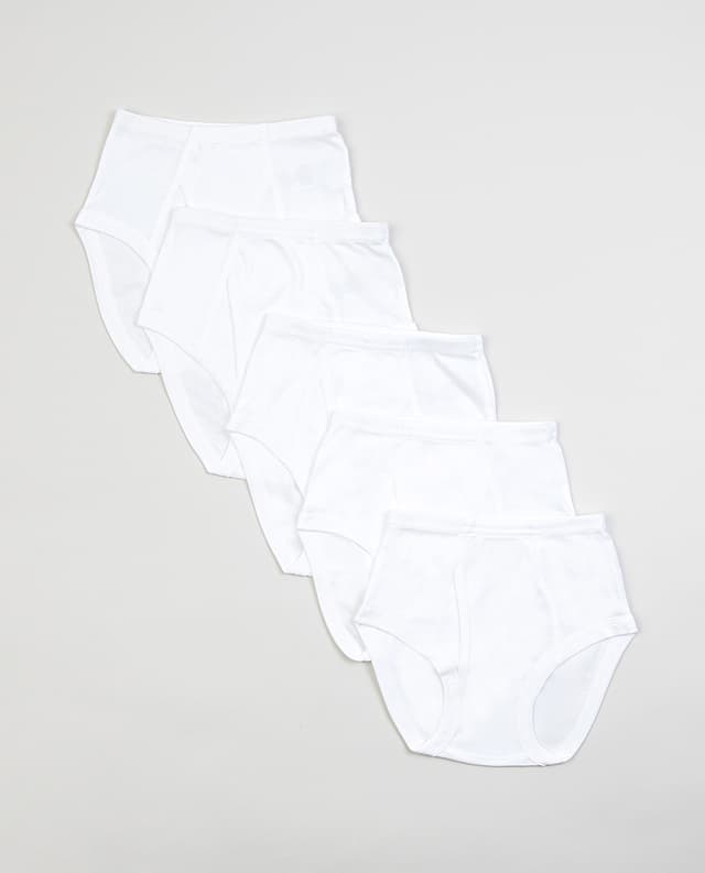 Babies and More Boys Brief- Pack of 5 - White thumbnail 1