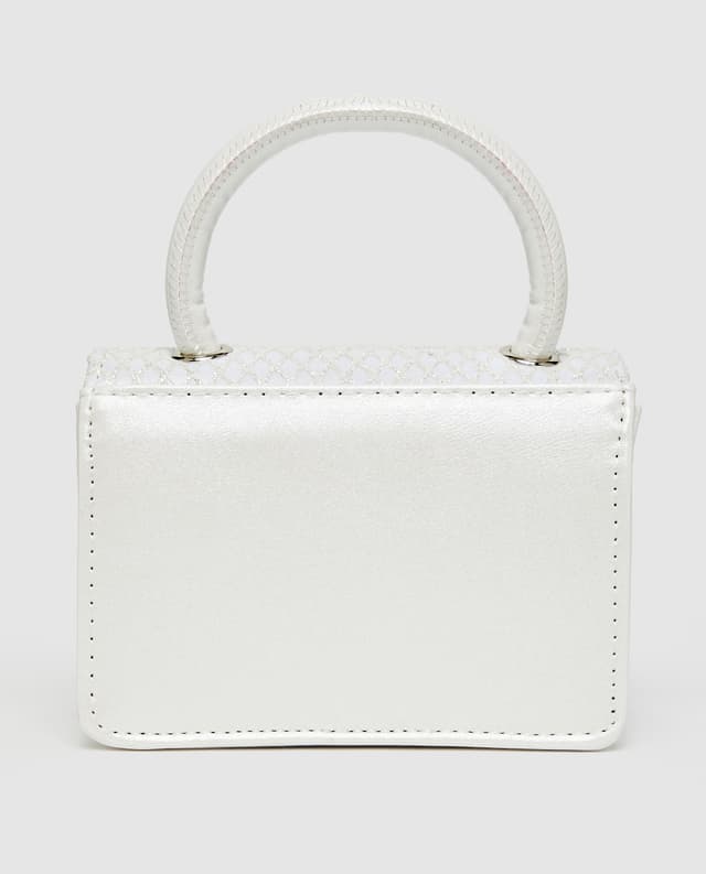 Glitter Check Flap Top Handle Bag thumbnail 3