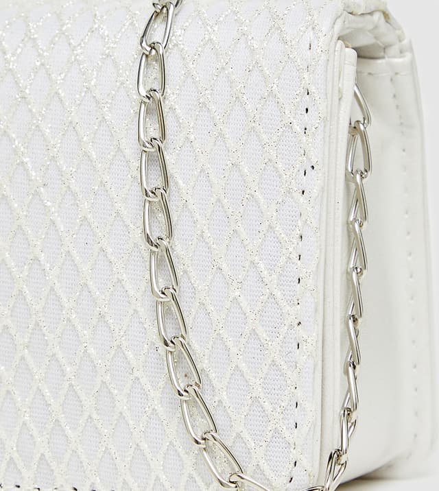 Glitter Check Flap Top Handle Bag thumbnail 4