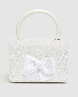 Glitter Flap Top Handle Bag
