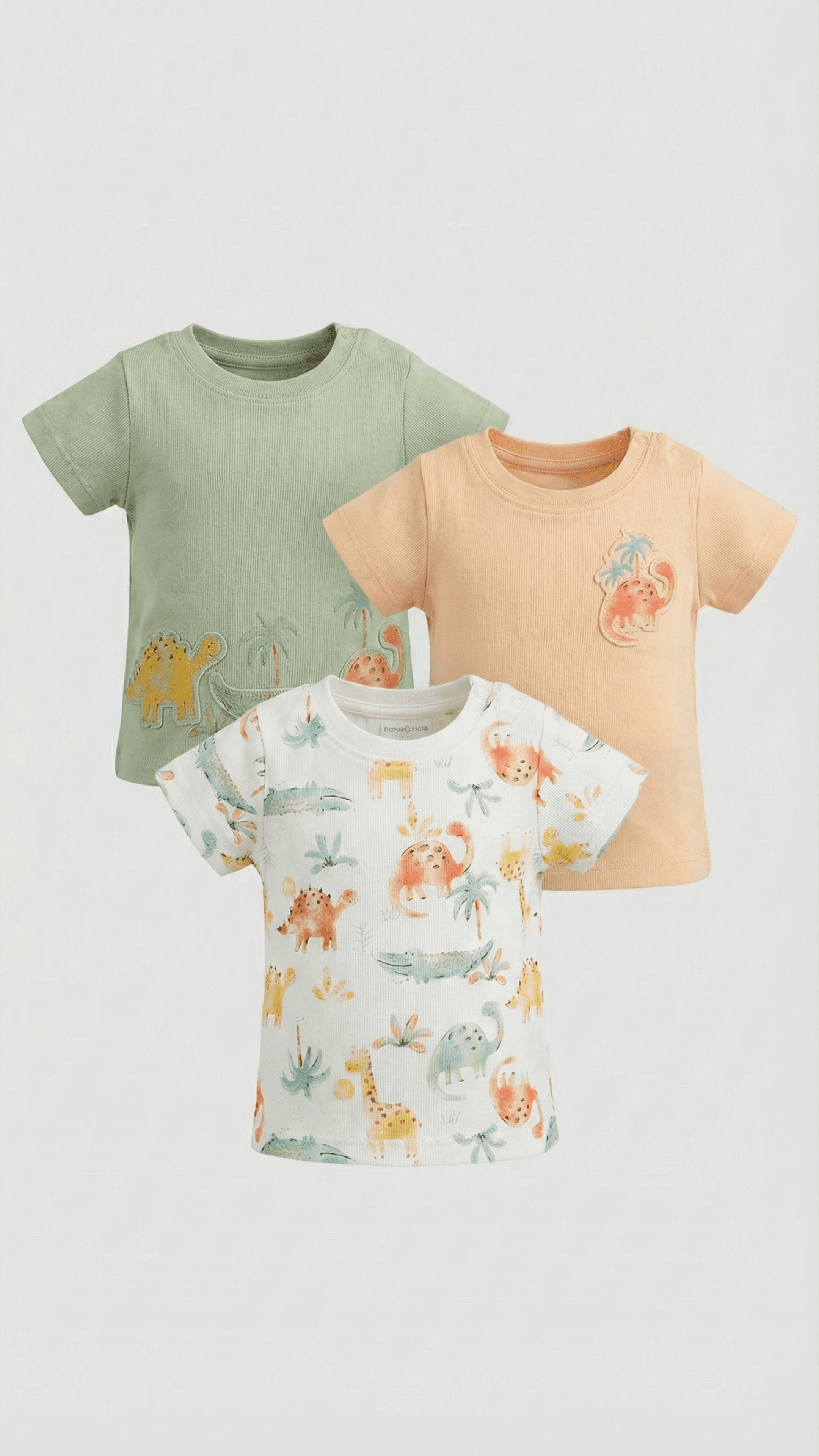 Pack of 3 Printed Crew Neck T-Shirts