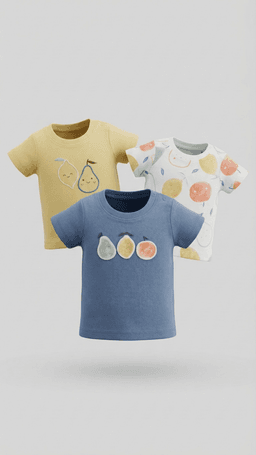 Pack of 3 Printed Crew Neck T-Shirts
