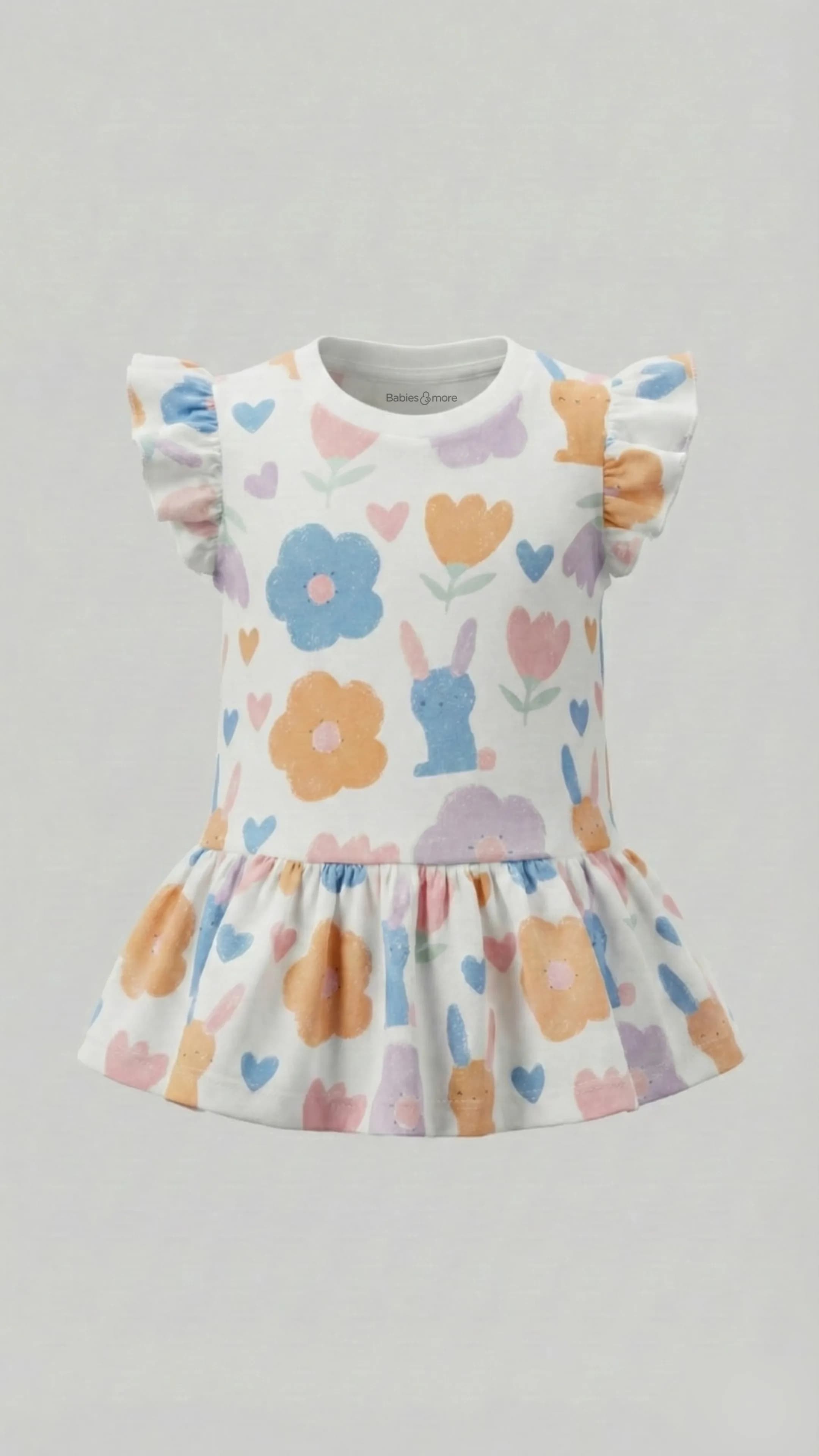 Pack of 2 Printed Crew Neck Dresses