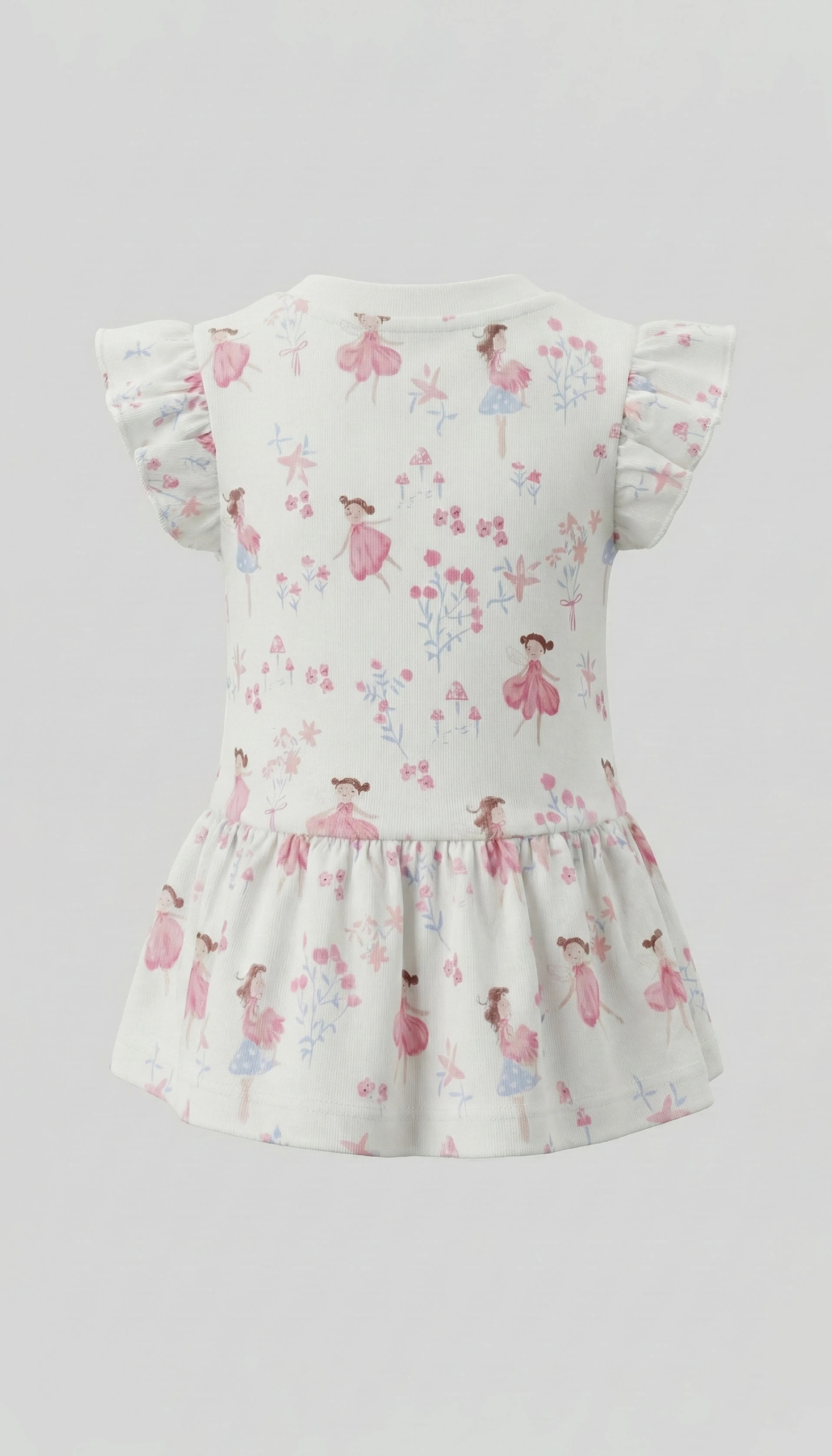 Pack of 2 Printed Crew Neck Dresses