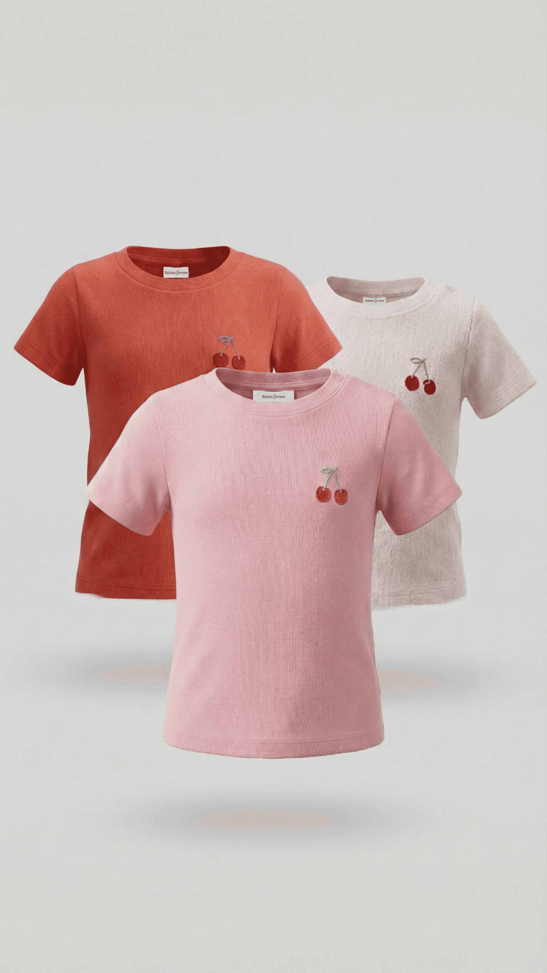 Pack of 3 Embroidered Short Sleeves T-Shirts