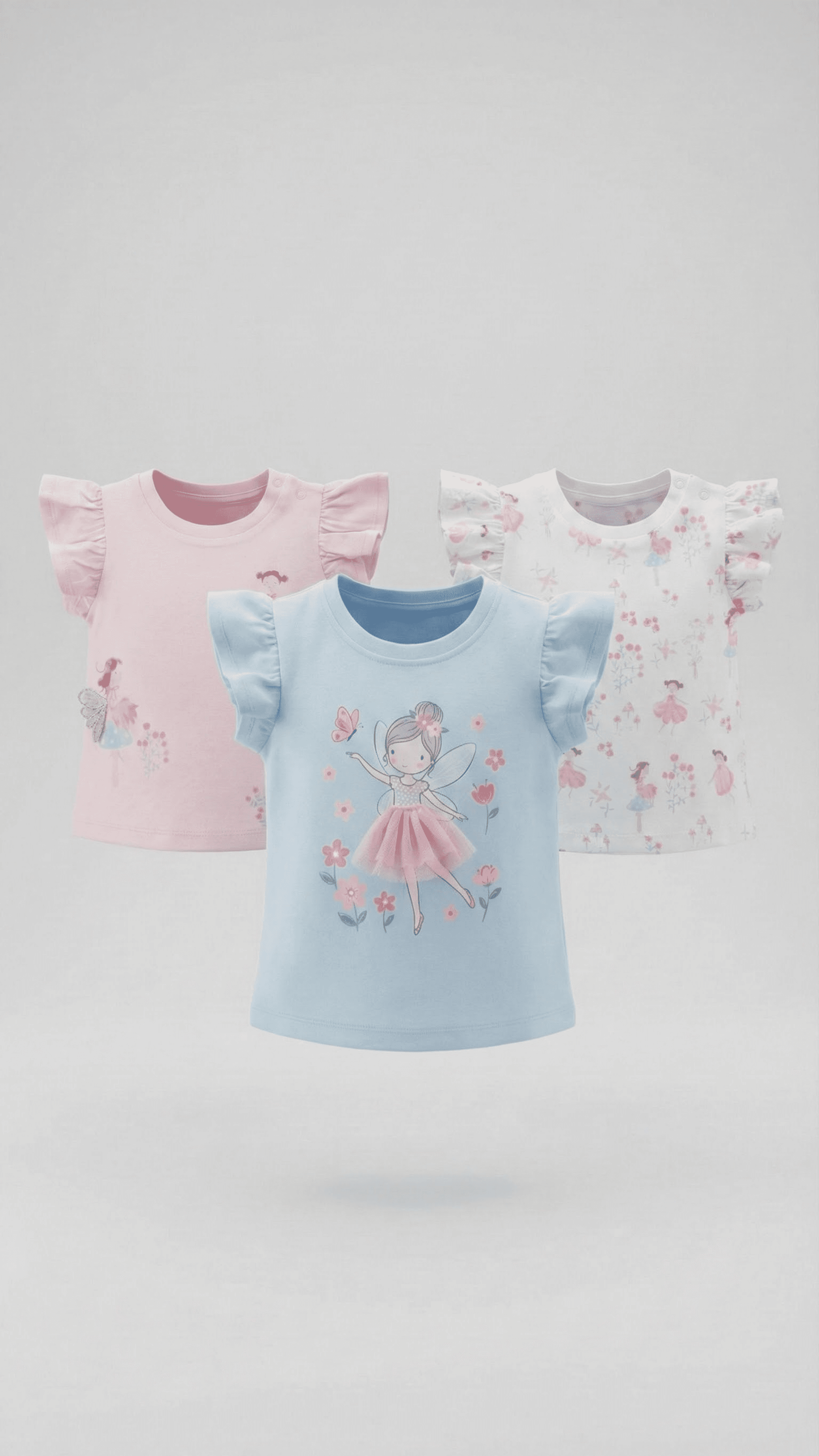 Pack of 3 Printed Crew Neck T-Shirts