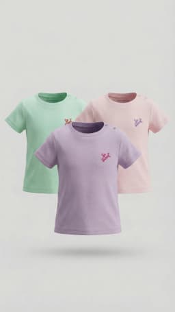 Pack of 3 Printed Short Sleeves T-Shirts