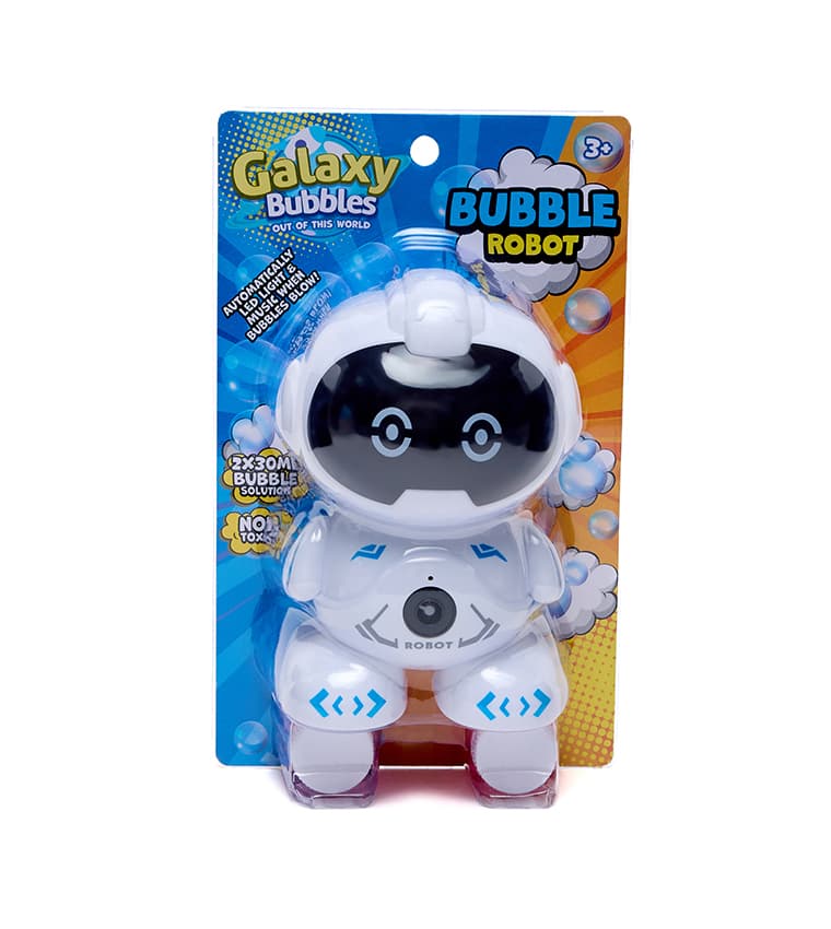 B/O Space Robot Bubble Machine With Light And Music With 2*30Ml Bubble Solution