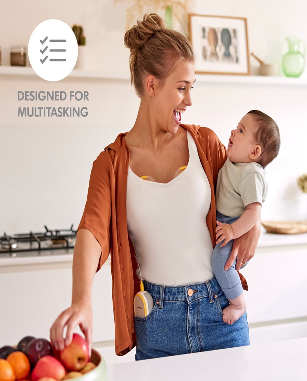 Medela - Freestyle Hands-Free Double Electric Breast Pump - Transparent