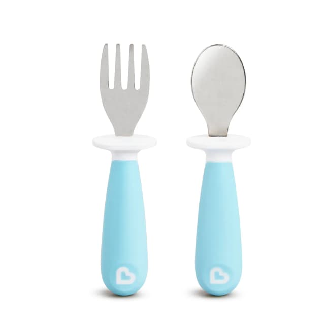 Munchkin Raise Toddler Fork & Spoon Set, Pack of 212 months + thumbnail 1
